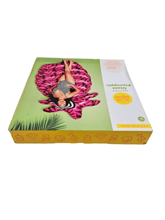 Sun Squad Pool Float Inflatable Giant Pineapple Pink Summer Swimming NIB - Picture 10 of 10